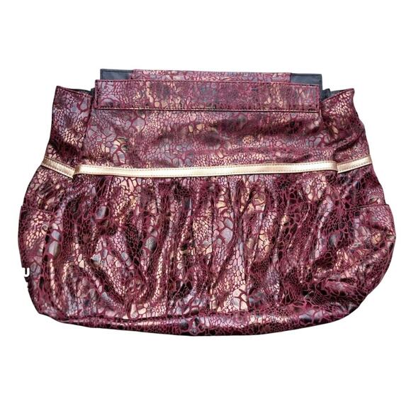 Miche Bag Phoebe Shell January 2011 Faux Leather Metallic Red Reptile Print - Picture 4 of 7